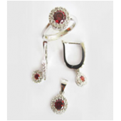 鋯石戒指耳環(huán)吊墜套裝