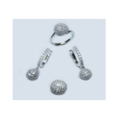 鋯石戒指耳環(huán)吊墜套裝